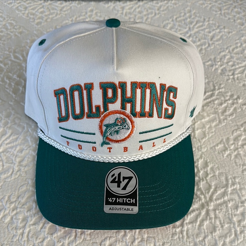 47 Brand White and Green Dolphins Cap
